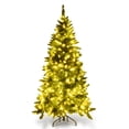 thumbnail image 6 of Topbuy 6ft Prelit Half Christmas Tree Artificial PVC Material Metal Stand w/ LED Lights, 6 of 7