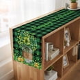 thumbnail image 6 of Table Runners 72 Inches Long Dress Scarves, St. Patrick's Day Farmhouse Kitchen Table Runner, Coffee Tablerunners, Green Clovers Coin Buffalo Plaid 18x72 Inch, 6 of 9