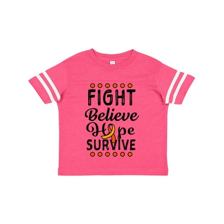 

Inktastic Leukemia Awareness Fight Believe Hope Fight Gift Toddler Boy or Toddler Girl T-Shirt