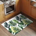 thumbnail image 2 of Tropical Plant Area&nbsp;Rug 2x3ft Watercolor Green Palm Leaf Vintage Non-Slip&nbsp;Washable Square&nbsp;Rugs Soft Felt Indoor Floor Mat for Bedroom Kitchen Living Room Bathroom, 2 of 9