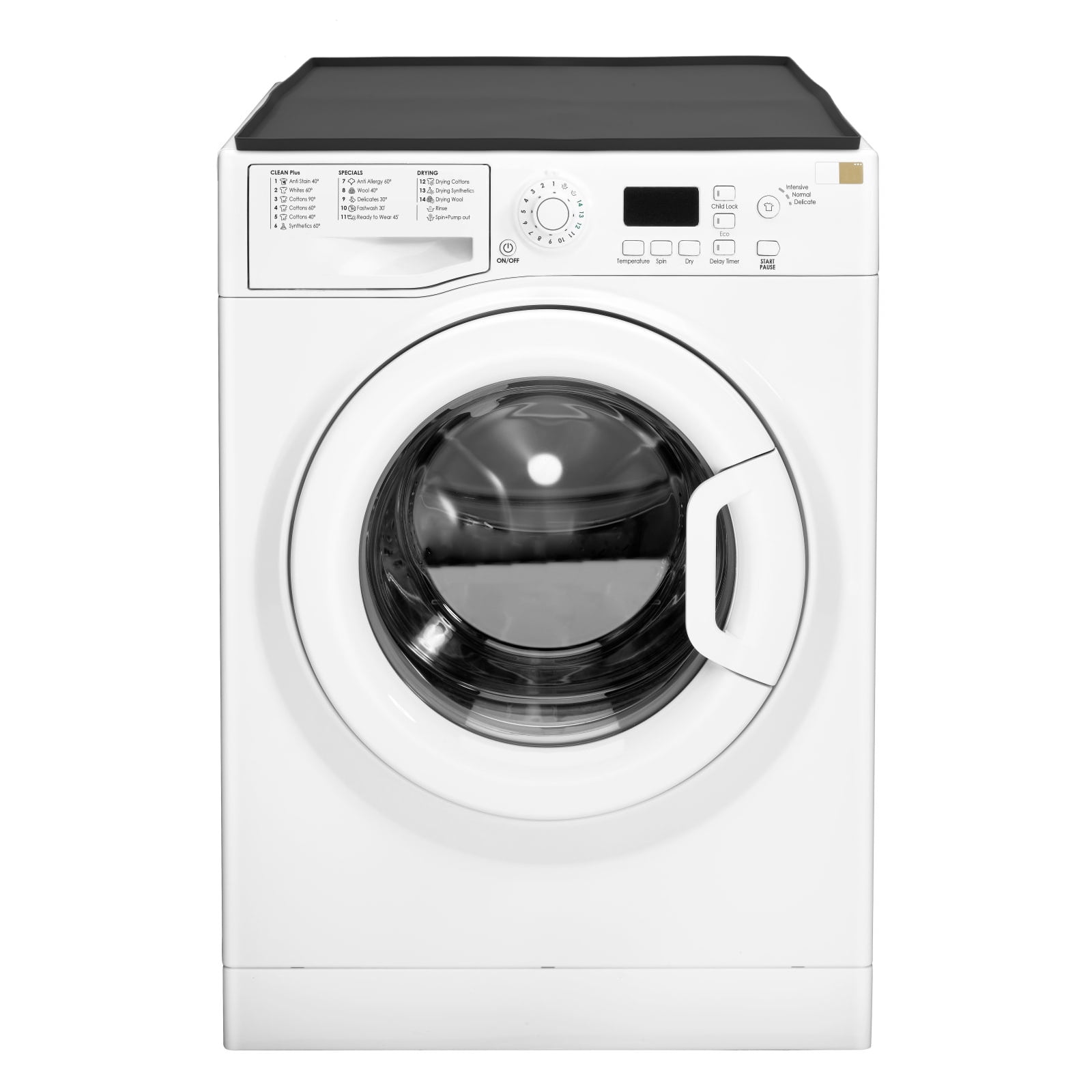 ETHZZLE Black Silicone Washer and Dryer Top Cover Mat with Wear Resistant Texture