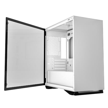 darkFlash DLM 22 White Micro ATX Mini Tower MicroATX Computer Case with Door Opening Tempered Glass Side (Best Airflow Micro Atx Case)