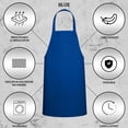 thumbnail image 3 of Delantal de chef GREEN LIFESTYLE impermeable azul real paquete de 120, 3 of 6