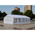 thumbnail image 3 of 20' x 32' Heavy Duty Wedding Tent & Carport, Portable Garage with Removable Sidewalls, Large Outdoor Canopy with Windows for Events, White, 3 of 10