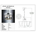 thumbnail image 6 of Urban Ambiance Luxury Industrial Chandelier, Medium Size: 12.25"H x 17.5"W, with Vintage Style Elements, Ash Black Finish, UQL2813 from the Bergen Collection, 6 of 7