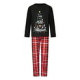 thumbnail image 2 of Christmas Pajamas for Family Matching PJ's Set Christmas Tree/Deer Print Top and Classic Red/Green Plaid Pants Men, 2 of 10