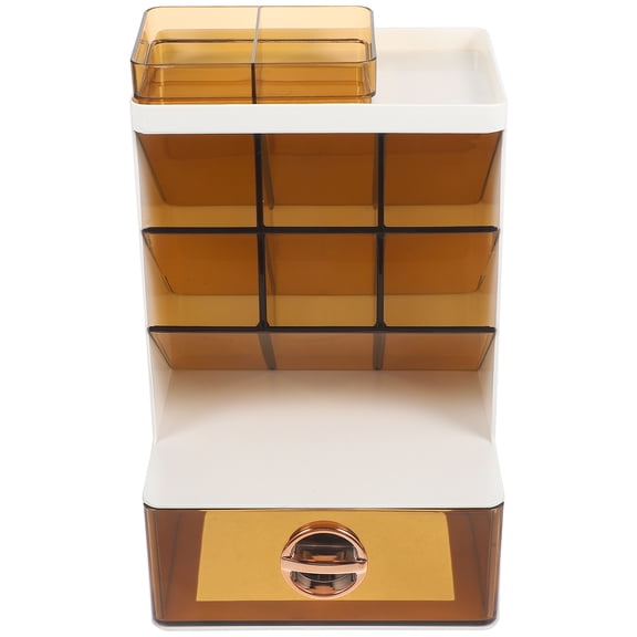 UPGRATOR Desktop Supply Organizer White Tea Color 1Pcs 8.3x5.7x5.1in