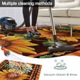 thumbnail image 5 of Sunflowers Outdoor Rug for Patio/Deck/Porch, Non-Slip Large Area Rug 5 x 8 Ft, Farmhouse Vintage Flowers Leaves Orange Stripes Indoor Outdoor Rugs Washable Area Rugs, Camping Rug Carpet Runner, 5 of 8