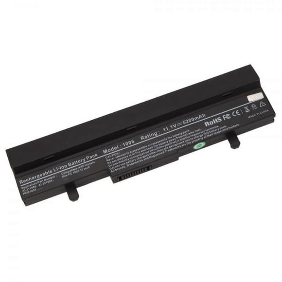 Replacement for ASUS Eee PC 1005HA-PU1X-BU 4400mAh 48Wh 6 Cell Li-ion 10.8V Black Laptop/Notebook Compatible Battery