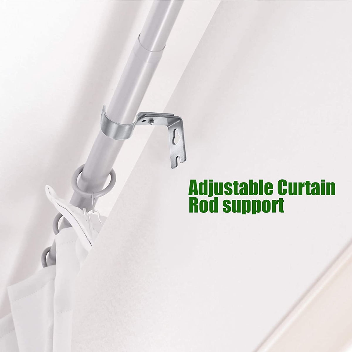 PRETYZOOM 4pcs Bracket Curtain Pole Holder Adjustable