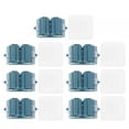 thumbnail image 4 of Delaman Mop Rack, 7Pcs Colgante Mop Rack Clip de Pasta sin Costuras Gancho de baño Escoba Gancho sin punzonar Accesorios de Limpieza para el hogar(Azul Oscuro), 4 of 5
