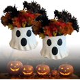 thumbnail image 1 of Cubo de fantasmas de Halloween, jarrón de fantasmas, decoración de cubo de fantasmas, mini cubo de dulces de fantasmas aterradores, maceta de fantasmas para interior, exterior, oficina en casa (sin fl, 1 of 6