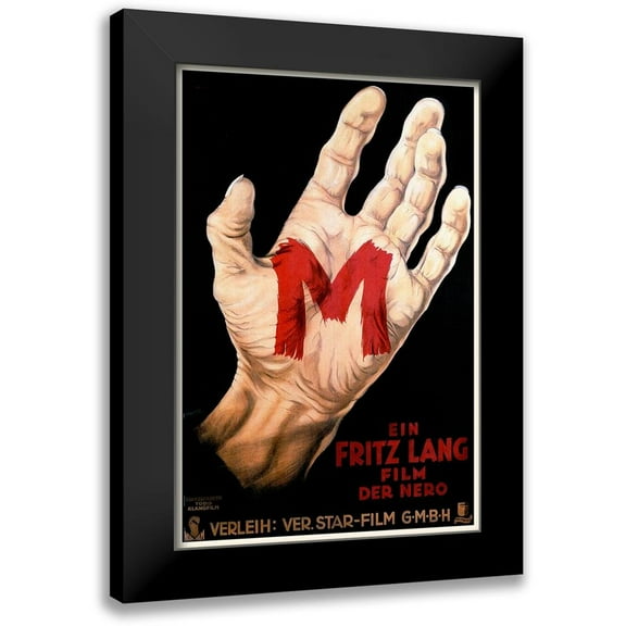 Hollywood Photo Archive 11x14 Black Modern Framed Museum Art Print Titled - German - M - By Fritz Lang