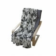thumbnail image 4 of Botany Soft Flannel Fleece Throw Blanket, Uncolored Wild Flower Blooming Petals with Snakes Spring Image, Cozy Plush for Indoor and Outdoor Use, 60" x 80", Charcoal Grey and White, by Ambesonne, 4 of 6