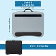 thumbnail image 5 of LapGear Memory Foam Lap Desk w/ Wrist Rest, Fits 15.6" Laptop, Silver Carbon, 5 of 6