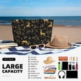 thumbnail image 5 of Sigee Christmas Gold Deers1 Print Extra Large Waterproof Beach Travel Bag with Zipper - Durable and Versatile for Vacation, Gym, and Daily Use, 5 of 7