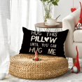 thumbnail image 5 of Hug This Pillow Until You Can Hug Me Valentine''s Day Black Throw Pillow Cover, 12 x 20 Inch Anniversary Wedding Cushion Case Decoration for Sofa Couch, 5 of 6