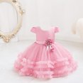 thumbnail image 3 of IROINNID Toddler Girl Birthday Party Dress Tutu Sleeveless Mesh Toddler Girl Dress 18M, 3 of 4