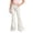 37Beige114, variant on XAOFW Girls Back To School Flared Pants Elastic Waist Slim Fit Striped Wide Leg Trousers Uniform Pants For Girls Kids Versatile Bottom 5-6 Years