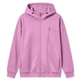 thumbnail image 4 of Yotami Womens Zip Up Hooded Sweatshirt with Zipper Chest Pocket & Side Pockets, Lightweight Casual Oversized Hoodie Jacket, Solid Color Hooded Outerwear for Fall, Daily Wear, 4 of 5