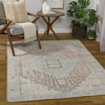 thumbnail image 5 of Mark&Day Washable Rugs, 5x7 Oak Lawn Traditional Tan Area Rug, Blue Beige Brown Carpet for Living Room, Bedroom or Kitchen (5'3" x 7', Machine Washable), 5 of 9