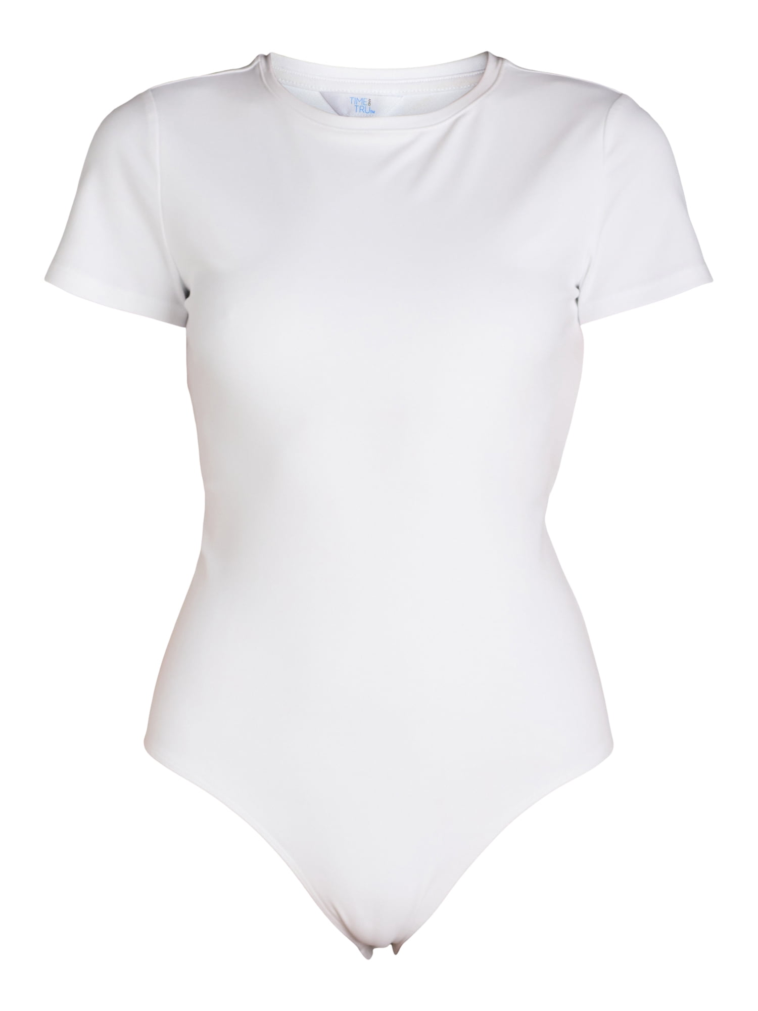 Time and Tru Women's Smoothing Bodysuit with Short Sleeves, Sizes XS-XXXL