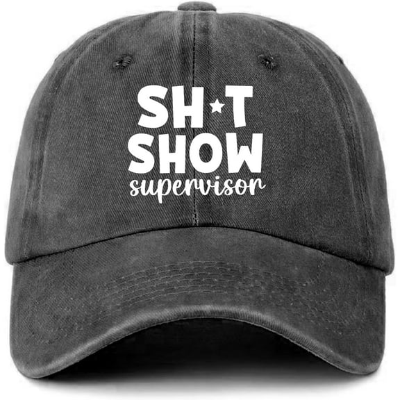 Funny Humor Saying Hats Sxxt Show Supervisor Printed Cotton Adjustable Baseball Caps