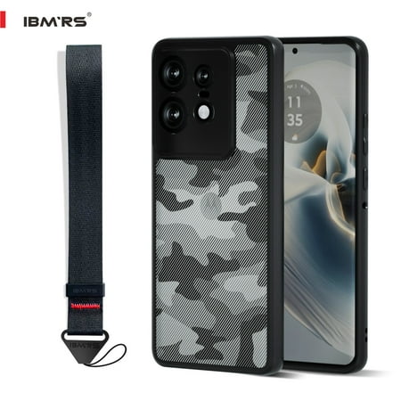 IBMRS Designed for Motorola Edge 50 Pro Case, TPU Shockproof Translucent Phone Case(Camo Black)