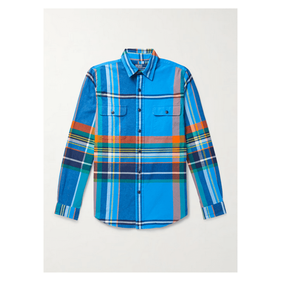 $148 Polo By Ralph Lauren Classic-Fit Plaid Workshirt Cotton Multicolor, L