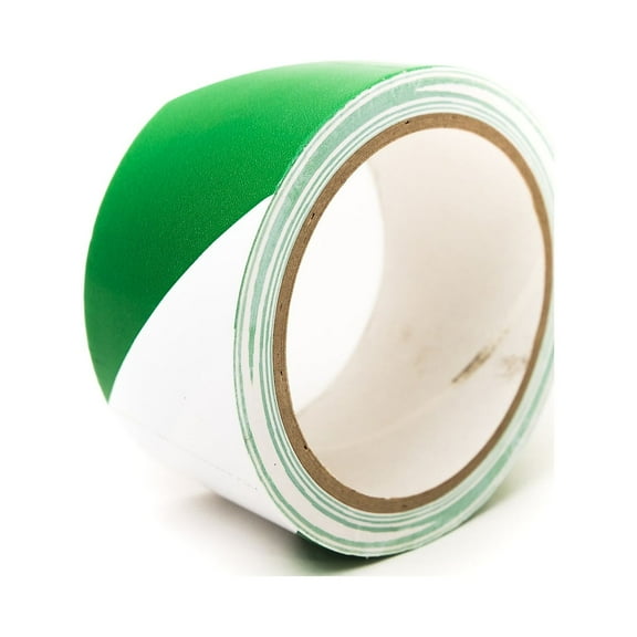 Bertech Safety Warning Tape 3" x 18 Yards Green/White (BERST-3GW)