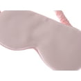thumbnail image 3 of Silk Sleep Mask Eye Mask Blindfold with Double Layer Silk Filling and Elastic Strap for Full Night's Sleep, Travel and Nap, Pink, 3 of 5
