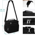 thumbnail image 2 of Bolsa de almuerzo con aislamiento térmico – Bolsa de almuerzo a prueba de fugas con correa de hombro ajustable, lonchera aislada para adultos (negro), 2 of 5