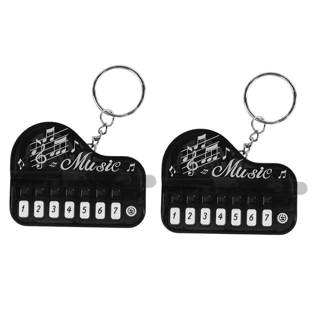 Miangastore 2Pcs Piano Keychain Mini Piano Keyboard Keyring Instrument Bag Hanging Pendant Charm