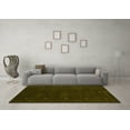 thumbnail image 3 of Ahgly Company Indoor Round Abstract Yellow Contemporary Area Rugs, 6' Round, 3 of 4