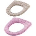 thumbnail image 1 of Juego de 2 fundas de asiento de inodoro para baño, funda de asiento de inodoro lavable, calentador en forma de calabaza, funda de asiento de inodoro de acrílico, funda de asiento de inodoro universal Afortunado Sencillez, 1 of 4
