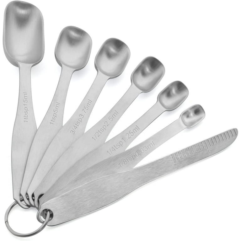 Measuring Spoon In 18/8 Stainless Steel Set Of 6 Kitchen Measuring