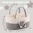 thumbnail image 2 of Diaper Caddy Organizer, Empty Gift Basket for Newborn Essentials, Baby Storage Basket, Stylish Gift Bag for Baby Shower, Boys and Girls, 2 of 5