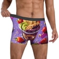 thumbnail image 2 of Salouo Fruit Parfait Colorful Print Men's Boxer Briefs,Breathable Underwear Elastic Waistband Briefs for Men -XX-Large, 2 of 8