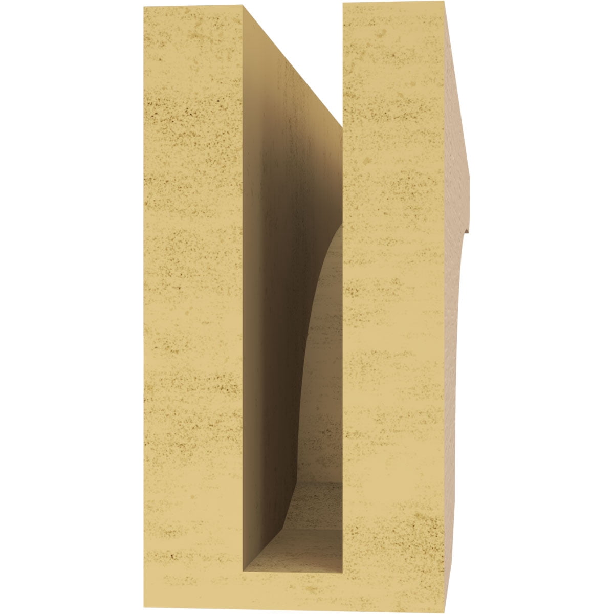 3"W x 18"D x 6"H Thin Legacy Rough Cedar Woodgrain TimberThane Corbel, Primed Tan