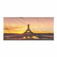 thumbnail image 1 of Eiffel Tower Gym Towel, View of Eiffel Tower at Sunrise Paris Historical Monument Panoramic, One-Sided Quick Dry Microfiber for Beach Fitness & Swimming, 60" x 30", Marigold Rose Brown, by Ambesonne, 1 of 2