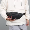 thumbnail image 2 of Riñonera  Bandolera Deportiva  Bandolera para Hombre Y Mujer  Mochila para Correr Y Fitness  Bandolera (107 Negro), 2 of 9