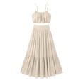 thumbnail image 7 of Zivyakyron High Waist 2 Piece Dress Sets for Women Summer Maxi Sleeveless Women's Dress Spaghetti Straps Plain Casual Loose Dresses, 7 of 7