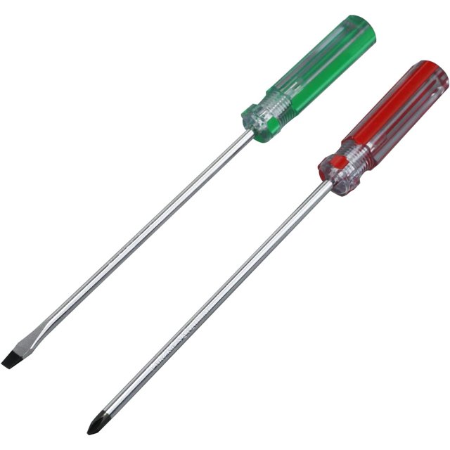 GFDYREE Magnetic Screwdriver Set 2 PCS, Magnetic 5mm Phillips and Flat Head Tips Screwdriver with 5.9 Inch Steel Shaft for Repair Home Improvement Craft