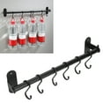thumbnail image 3 of 40cm Kitchen Hook Pot Rack Wall Mounted Hanging Utensil Rack with 6 Sliding Hooks for Kitchen Storage Collection Pans Cookware Towel Spoon, 3 of 9