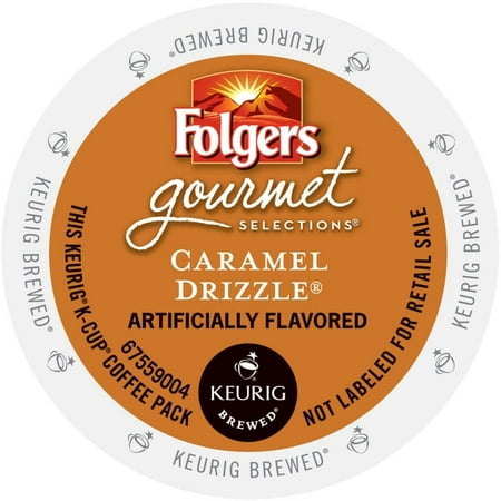 Folgers Gourmet Selections Caramel Drizzle Coffee, K-Cup Portion Pack for Keurig Brewers (96 Count)