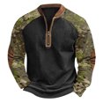 thumbnail image 3 of Men's Long Sleeve Camo Sweatshirt - Winter Neck Pullover Shirts for Men Plus Size, 3 of 3