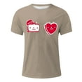 thumbnail image 4 of YDLCAFD Men's Print Theme T Shirt Printed Solid Color Short Sleeve Top, 4 of 4