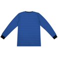 thumbnail image 6 of Leidass Mens Long Sleeve Contrasting Colors Striped Henley T-Shirt 3 Button V Neck for Men Daily Leisure And Casual Wear Scenario Royal Blue L, 6 of 6