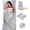 Grey Microfiber - with Zipper - XL, variant on Sleeping Bag Liner Blue Polyester - Hook & Loop - Single Adult Camping Travel Sleep Sack