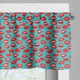 thumbnail image 5 of Ambesonne Kiss Valance & Curtain, Retro Woman Red Lipstick, 55"x45", Teal Red White, 5 of 6